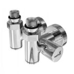Robinet rotund pentru Încălzitor termic, G1/2, complect 2 buc, bronz